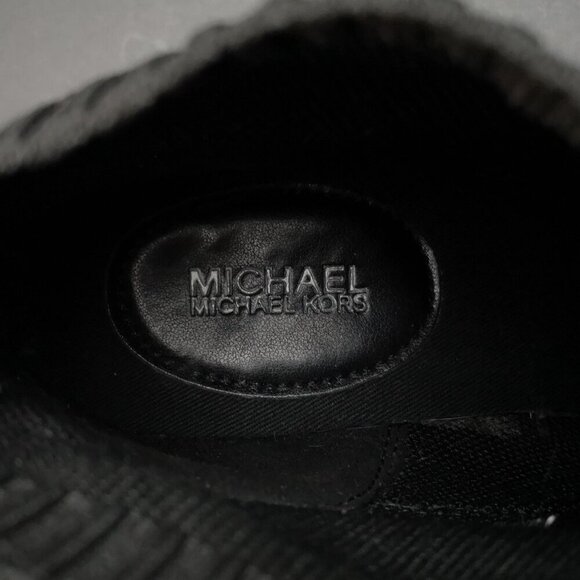 Michael Kors Ladies Size 6.5 Black & White Wedge Pull On Style Sock Booties - Picture 6 of 11